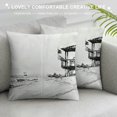 thumbnail image 3 of Orinice Lifeguard Station People in Water Lifeguard Boat Graphic Decorative Cushion Throw Pillow Cover 12x12in, 3 of 5