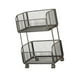 thumbnail image 5 of Carrito de almacenamiento de cocina compacto con cestas de alambre metálico y ruedas, contenedores de almacenamiento, Negro, 5 of 9