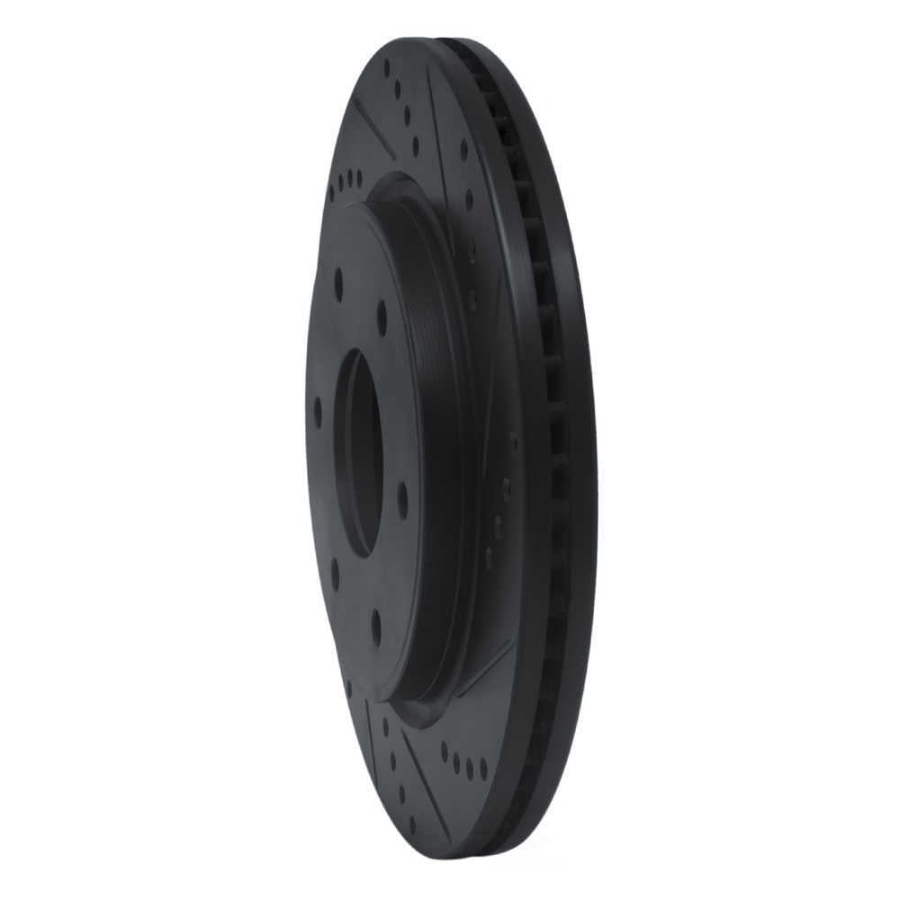 Dynamic Friction Company 633-67096R DFC Brake Rotor - Drilled And Slotted - Black