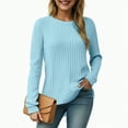 thumbnail image 2 of kaprioy Women's Mock Turtleneck Long Sleeve Shirts Fall Ribbed Tops Fleece Basic Layering Soft Thermal Undershirts Tee Long Sleeve Shirts For Women Casual Fit Fall Lightweight Sweaters, 2 of 9