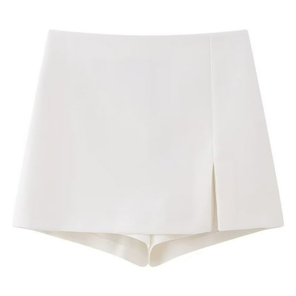 RUTAYY Women High Waisted Mini Solid Color Slim Fit Short Skirt Pants A-Line Skirt Flowy Swing Skirts