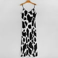 thumbnail image 5 of Cow Print&nbsp;black White Sleeveless Dress Loose Women's Dress Dresses Luxury Evening Dresses, 5 of 9