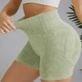 thumbnail image 6 of Biker Shorts For Women No Front Seam High Waisted Womens Workout Gym Booty Scrunch Butt Green S, 6 of 7