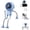 Blue, variant on Portable Robot Fan Man with Remote, 2 in 1 Small Fun Bot Fan and Phone Stand,3 Speeds Strong , Small Fans for Office, Home, Outdoors Sports Camping Traveling