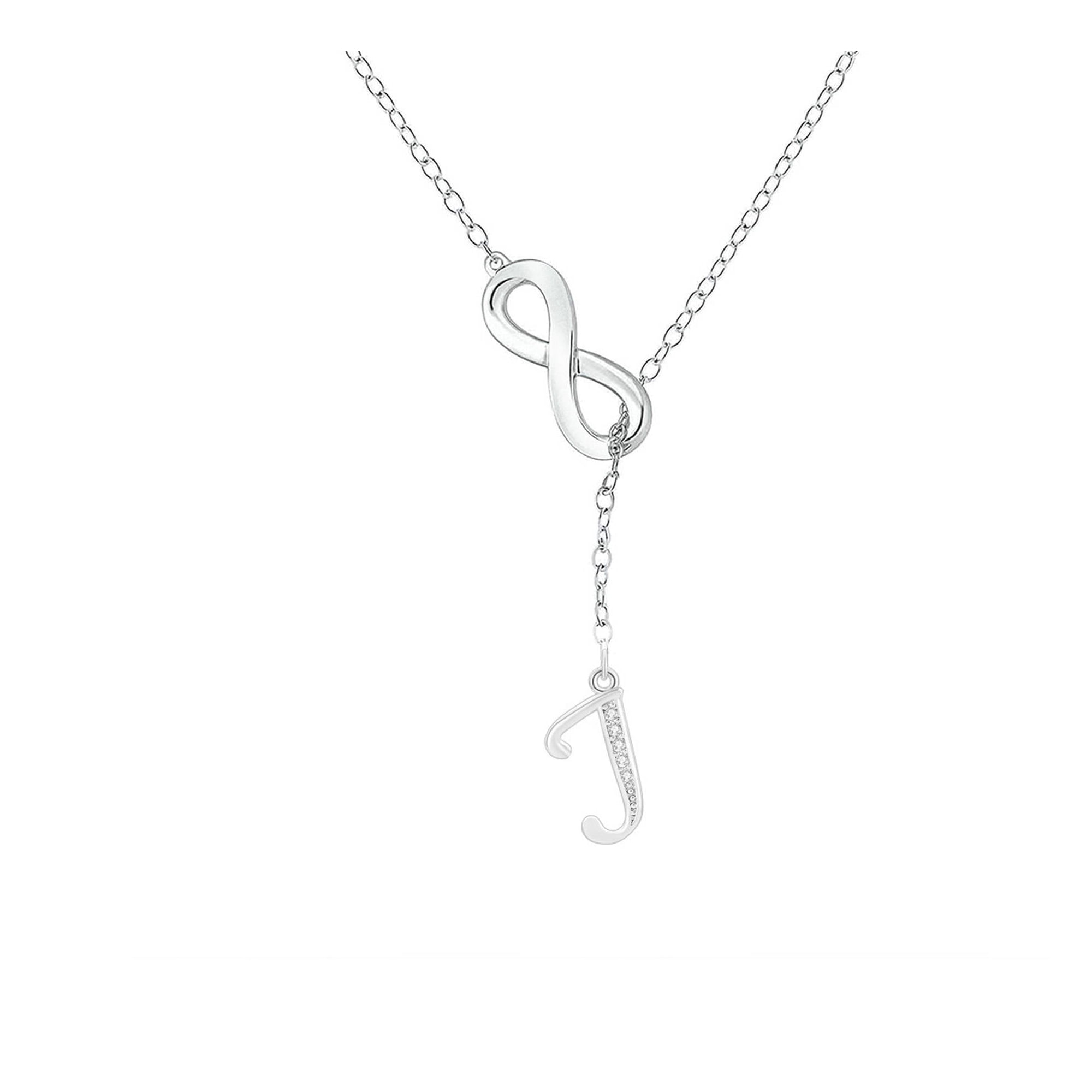 DESIGNICE 2026 New Initial Necklaces for Women Unique Personalized Silver Initial Necklace for Women Delicate Feminine Dainty Necklace Custom Initial Letter Necklace for Daily Wear Parties Gifts J
