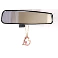 thumbnail image 5 of Red Hound Auto Gold Bling Double Heart Mirror Car Charm Hanger Ornament Pink Rhinestones with Chain, 5 of 5