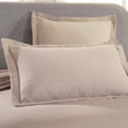 thumbnail image 2 of Superior Basketweave Cotton Decorative Bedspread and Sham Set, Full, Linen, 2 of 10
