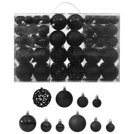 

WONISOLI 100 Piece Christmas Ball Set Black