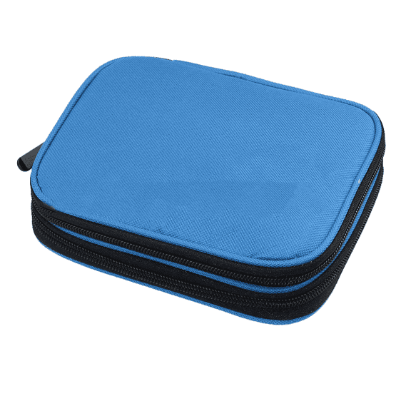 CCOCC Crochet Bag,Scratch Resistant Crochet Hook Case,Multiple Pockets Crochet Hook Organizer,Blue