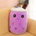 thumbnail image 3 of Peluche Boba Kawaii para decoración de habitación, juguete de peluche con forma de té de burbujas, helado relleno, comida, té con leche, cojín suave para abrazar, regalo de cumpleaños para niños, 3 of 5