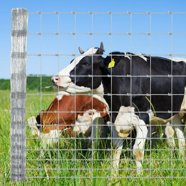 Memoryfield 6ft x 100ft Galvanized Livestock Fence, Wire Cattle Farm Fence for Cattle, Goat Yard