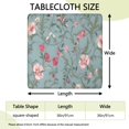 thumbnail image 2 of Pioneer Flower Floral Print Pattern Square Fitted Tablecloth with Elastic Edge,Square Table Cover,Washable Elastic Table Cover for Home Kitchen Party Decor 36"x36", 2 of 6
