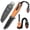 Orange, variant on Plys Multifunction Fixed Blade Outdoor Survival Knife with Fire Stick and Whistle, Camping Essentials Gear