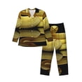 thumbnail image 1 of Balery Yellow White-Lipped Pit Viper Pijama para Hombre de Dos Piezas con Manga Larga, Conjunto de Dormir y Descanso Suave con Bolsillos-Large, 1 of 7