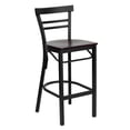 thumbnail image 1 of Pemberly Row 29" Black Back Metal Bar Stool in Mahogany, 1 of 6