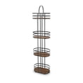 thumbnail image 1 of Mueble Para Baño Estantería Almacenamiento Para Baño de 4 Niveles Organizador De Baño Metalico Negro Mate con Madera Acacia, 1 of 10