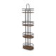thumbnail image 1 of Mueble Para Baño Estantería Almacenamiento Para Baño de 4 Niveles Organizador De Baño Metalico Negro Mate con Madera Acacia, 1 of 10