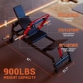 thumbnail image 3 of Yiwa Machine de Poussée de Hanches, Pont Fessier à Plateau de 900 LB avec Pied de Lit Ajustable et Support de Poids, Équipement de Gym à Domicile Robuste pour la Force Fessière et le Développement des Fesses, 3 of 7