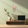 thumbnail image 4 of ZHONGYUTONG Peony Wall Art Pink Flower Canvas Vintage Blossom Floral Pictures Elegant Peony Painting for Living Room Decor Framed (24.00" x 36.00"), 4 of 5