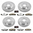 thumbnail image 3 of PowerStop Front and Rear Z26 Street Warrior Carbon-Fiber Ceramic Brake Pad and Drilled and Slotted Rotor Kit Fits: CADILLAC CHEVROLET Select Models K1560-26, 3 of 9