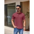 thumbnail image 5 of COOFANDY Men' Collared Shirts Short Sleeve Casual Polo T Shirt Summer Golf Shirts Classic Stylish Tees, 5 of 6