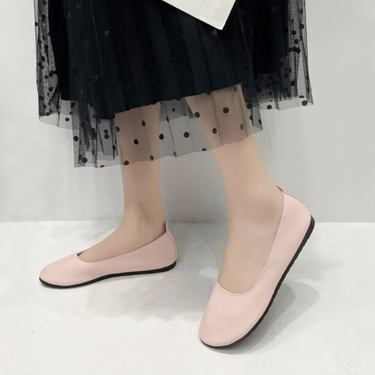 TOWED22 Womens Flat Shoes,Women's Flats Flats Shoes Pointed Toe Ballet  Flats Comfortable Bow Girls Flats Dressy,Pink 