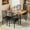 Rustic Brown - 1 Table+4 Chairs, variant on M optimized Dining Table Set for 4, Kitchen Table and Chairs for 4 with with Chamfer Design, 5 Piece Dining Room Table Set for Small Space, Home Kitchen, Apartment