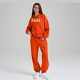thumbnail image 5 of WTOBBY Women's Printed Hooded Sweatshirt and Sweatpants Set, Halloween Themed Graphic Lounge Wear Two Piece Outfit for Seasonal Party,Orange M, 5 of 5