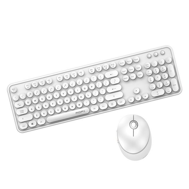 Amdohai Clavier Mécanique Sans Fil Clavier Rond Clavier de Bureau de Bureau et Ensemble
