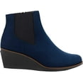 thumbnail image 2 of Women's Aerosoles Brandi Wedge Bootie Navy Microsuede 7 M, 2 of 5