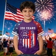thumbnail image 2 of Gubotare 4th of July Toddler T-Shirts Unisex Kids July 4th Amarican Flag Top Patriotic Funny T-Shirt Size 12-13 (Purple,12-13 Years), 2 of 3