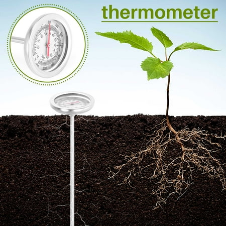 

thermometer Compost Soil Thermometer 20 Inch 50 Cm Length Premium Food Grade Stainless Steel Measuring Probe Detector