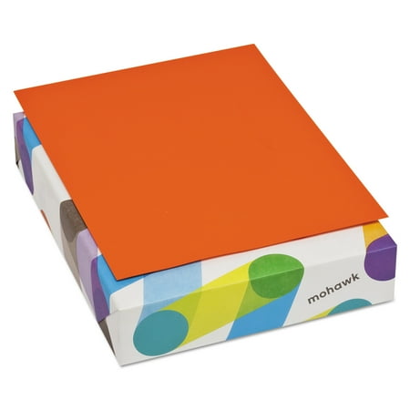Mohawk BriteHue Multipurpose Colored Paper, 20lb, 8 1/2 x 11, Orange, 500 Sheets -MOW472608