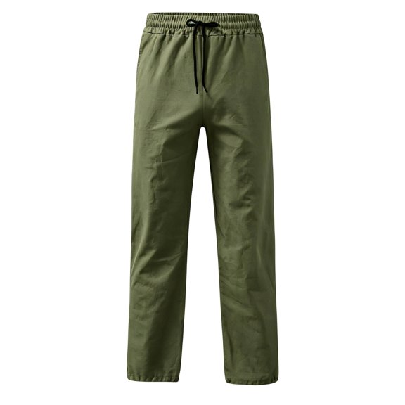 CONZONE Little Boys School Uniform Pants Straight Leg Flat Front Pants for Boys Drawstring Fall Trousers with Pockets