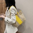 thumbnail image 4 of Bolsa versátil y sencillo para mujer de hombro de lona Ehuebsd bolso portátil sencillo de PU para compras, 4 of 9