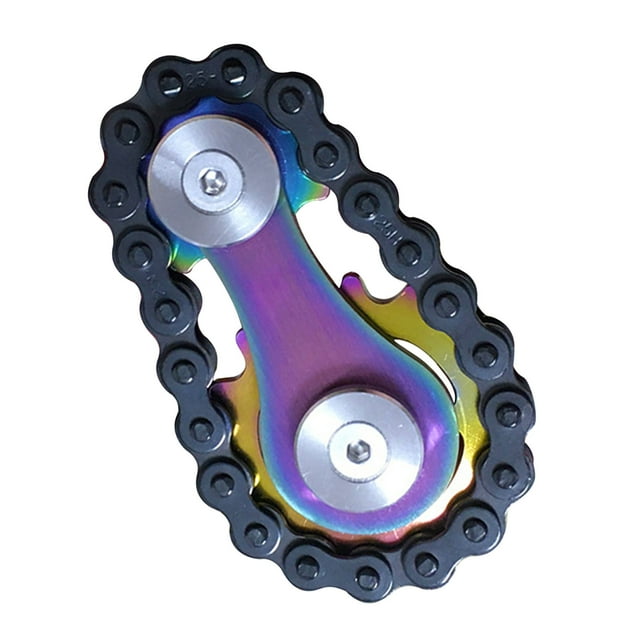 Dvkptbk Black Gear Chain Fingertip Sprocket Flywheel Decompression Toy
