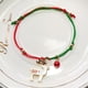 thumbnail image 3 of Pulseras para mujer, regalos para mujer 2020, nueva pulsera tejida a mano con copos de nieve y árbol de Papá Noel, regalo festivo, joyería, pulsera de aleación., 3 of 3