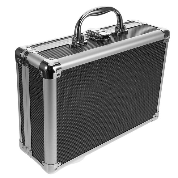 WHAMVOX Metal Carrying Case With Handle Aluminum Alloy Tool Box With Safe Lock Portable Tool Organizer For Home Use And Craftsman Projects