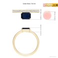 thumbnail image 5 of ANGARA Natural 1.05 ct Blue Sapphire Solitaire Ring with Diamonds in 14K Yellow Gold for Women (Size-7x5mm) | September Birthstone, Anniversary, Jewelry Gift for Women | Natural Sapphire Ring, 5 of 10