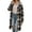 Black, variant on Women Plaid Shacket Jacket Long Flannel Shirt Lapel Button Down Blouses Tops Tartan Trench Fall Coat with Pockets Bronze,2XL