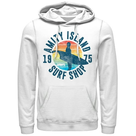 - Jaws Men's Retro Amity Island Surf Shop Hoodie