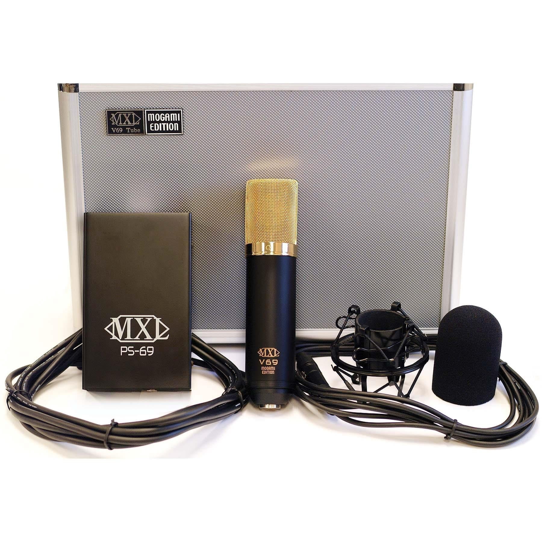 MXL V69M Tube Condenser Microphone w/ Pro Co EXMN-15 XLR Cable Bundle