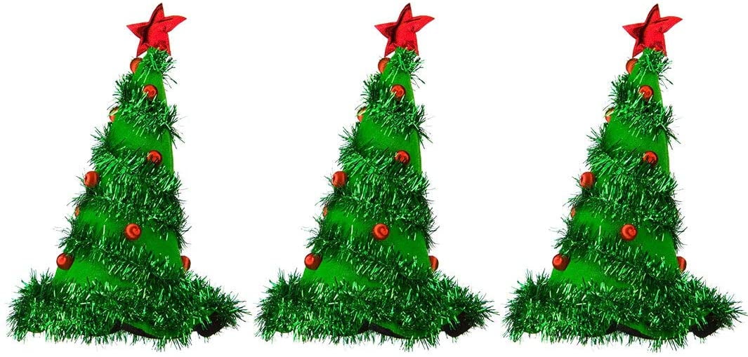 PMU Light Up Christmas Tree Hat Green 