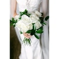 thumbnail image 5 of Zukuco 12 PCS Rose Artificial Flowers, Fake Roses Realistic Silk Roses with Single Stems, Faux Roses Bouquet for Wedding Centerpieces Halloween Party Home Table Decorations (White), 5 of 5