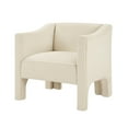 thumbnail image 3 of Christopher Knight Home Modern Barrel Accent Chair 29.9" Chenille Upholstered Armchair with Foam Cushion, Beige, 3 of 9