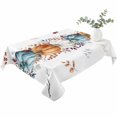 thumbnail image 2 of Blue Pumpkin Fall Table Cloth Waterproof Tablecloths, Thanksgiving Autumn Orange White Eucalyptus Tablecloth Dining Table Cover for Kitchen Party Tabletop Outdoor, Rectangle Tablecloth 52x70 Inch, 2 of 9