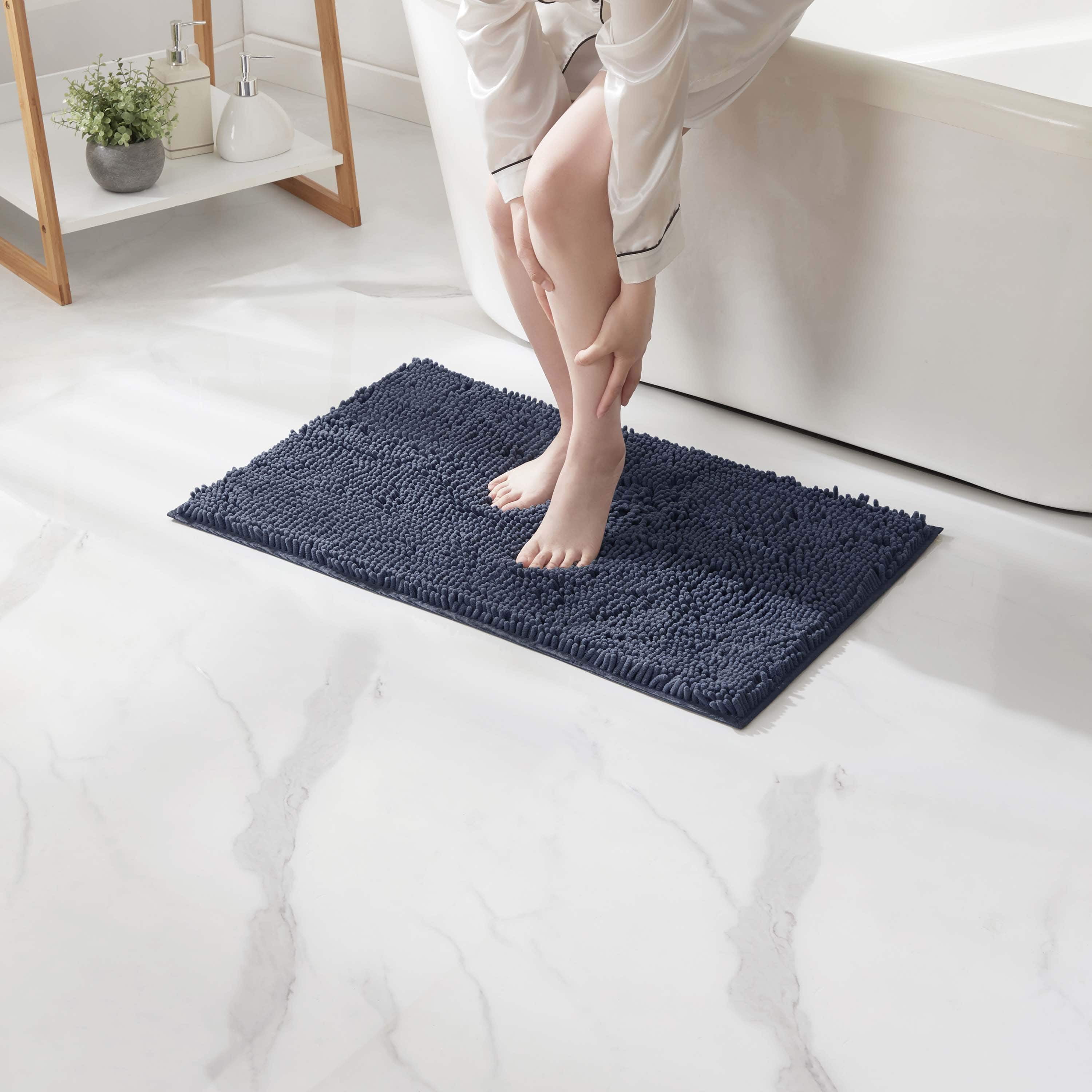 LammaLoe Bath Rug, Chenille Bathroom Rug, Absorbant Bath Mat for Bathroom Decor, Shower Mat 20x32