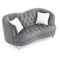 thumbnail image 3 of Glory Furniture Jewel Velvet Loveseat in Gray, 3 of 6