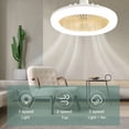 thumbnail image 3 of Fan Del Zócalo De La Luz, Luz Silenciosa Del Ventilador De Techo 30W E27 9.8in Para El Dormitorio, 3 of 7