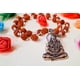 thumbnail image 2 of Kamada Combination of Shri Hanuman Rudraksha gold necklace mala and Tulsi (basil) mala,Spritual Pendant Necklace for Women and Men, 2 of 3